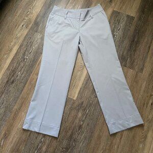 Adidas Climalite Pants Women's Gray Straight-Leg Stretch Size 6 Trousers Golf